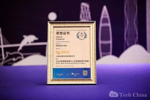 签诺宝荣获2020年度最具潜力人力资源科技产品奖，引领人力资源服务新浪潮